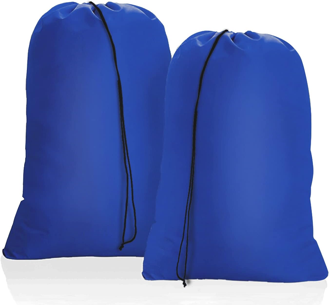 Sac de sport à cordon — pliable, format léger, Lot de 2, 50 × 60 cm, bleu