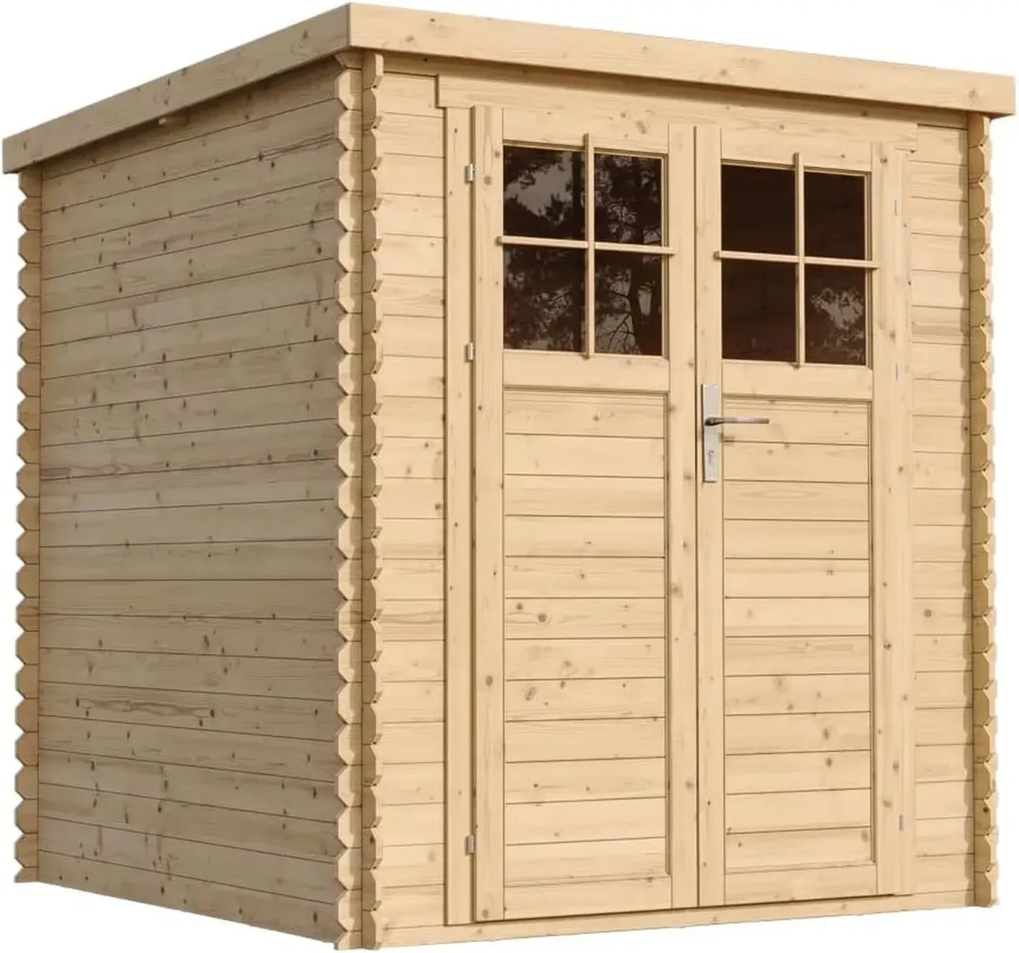Abri de Jardin Timber avec Sol Traité - Porte Sécurisée - Stockage Extérieur Compact de 3.53 m² - Espace Outils et Vélos - Toit Étanche