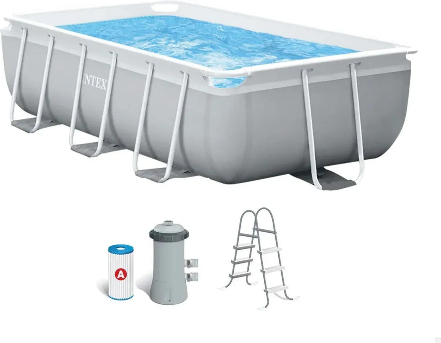 Piscine Rectangulaire Intex Prism Frame 3m x 1.75m x 0.8m avec Accessoires