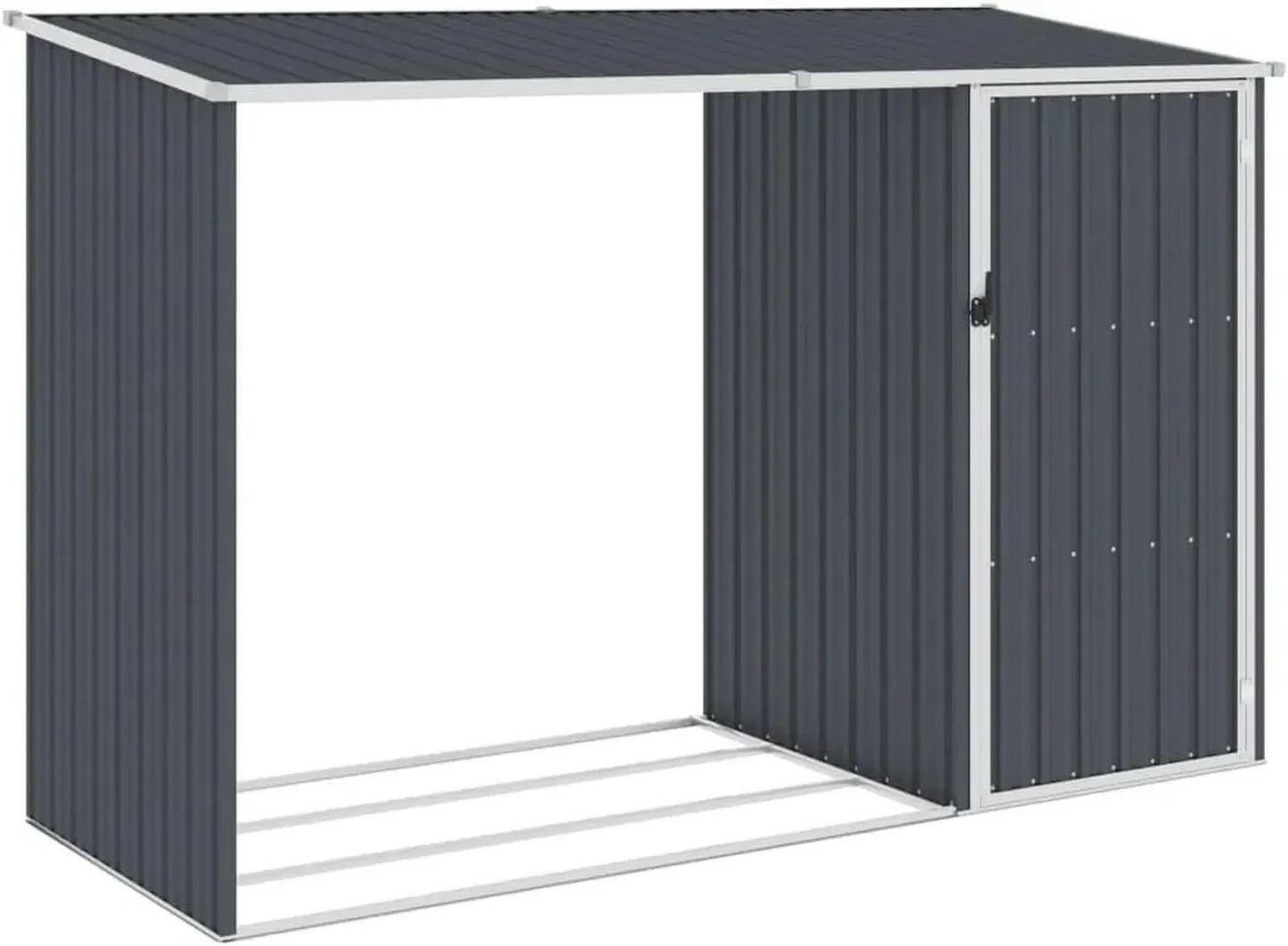 Abri de Jardin en Acier Galvanisé Anthracite 245x98x159 cm