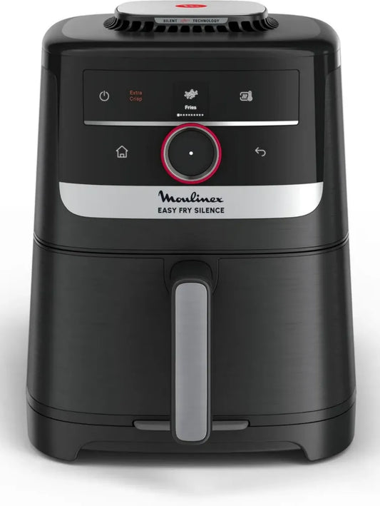 Friteuse à Air Moulinex 5L Silence Easy Clean, Technologie Silencieuse, Interface Intelligente, Noir