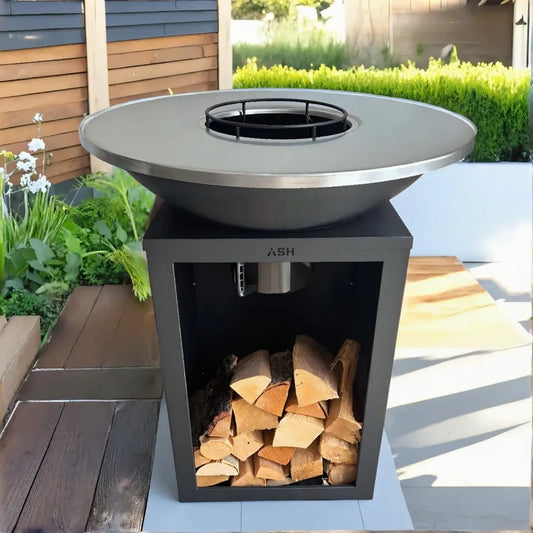 Plancha BBQ Brasero XL - Anneau de Cuisson Ø 81 cm pour Jardin - Luxueux et Moderne