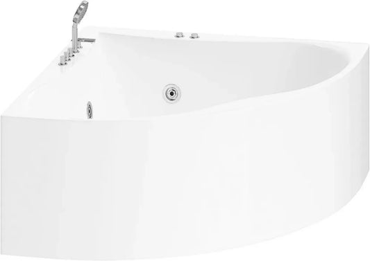 Baignoire d'angle balnéo 135x135 cm, 263L, modèle AGYNESS