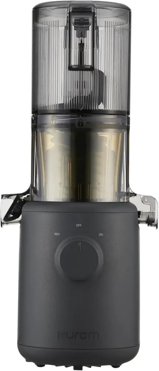 Hurom Extracteur à Jus H310A, Presse à Froid Silencieuse, Facile à Nettoyer, Design Compact, Sans BPA, 220ml, 100W, Charcoal