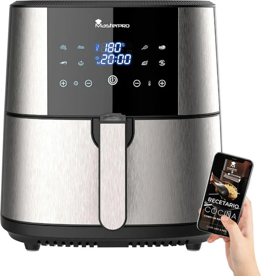 Friteuse à Air XXL 6L 1800W avec Écran LED Tactile et Panier Antiadhésif
