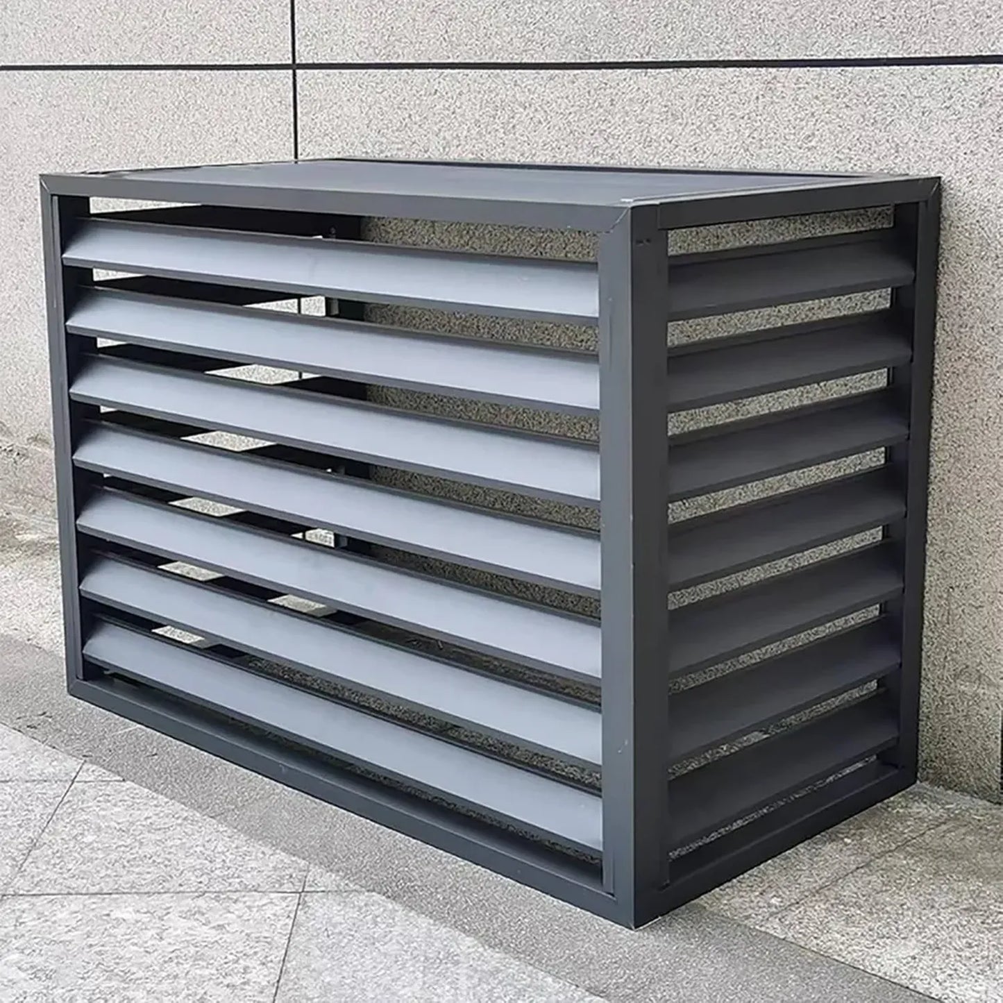 Coffre Cache Climatiseur en Aluminium, Protection Extérieure Multifonctionnelle, Décorative et Discrète