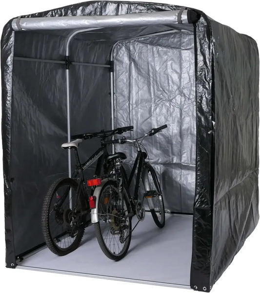 Abri à vélos aluminium anti-UV et étanche, 201x157x201 cm, anthracite