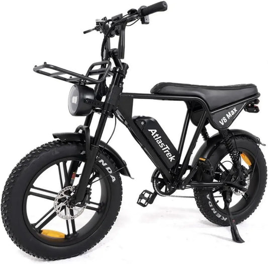 Vélo Électrique pour Adultes, Batterie 48V 15Ah Amovible, Autonomie 80 km, Vitesse 25 km/h, Pneus Larges 50 cm, Idéal pour Trajets Quotidiens