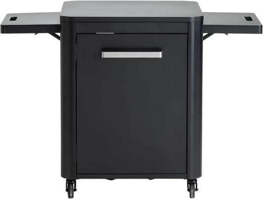 Chariot en Acier Inoxydable pour Plancha 640 - Noir, 62,5 x 81,5 x 22,5 cm
