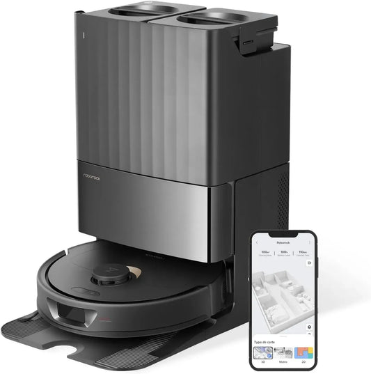 Aspirateur Robot Roborock Q Revo avec Station Auto-Entretien, Puissance 5500Pa, Serpillières Doubles, Cartographie 3D